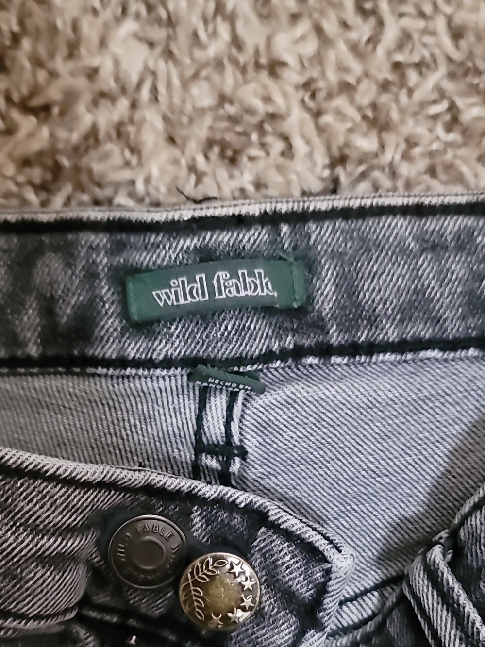 Wild Fable High-Rise Grey Denim Shorts - Picture 2 of 3
